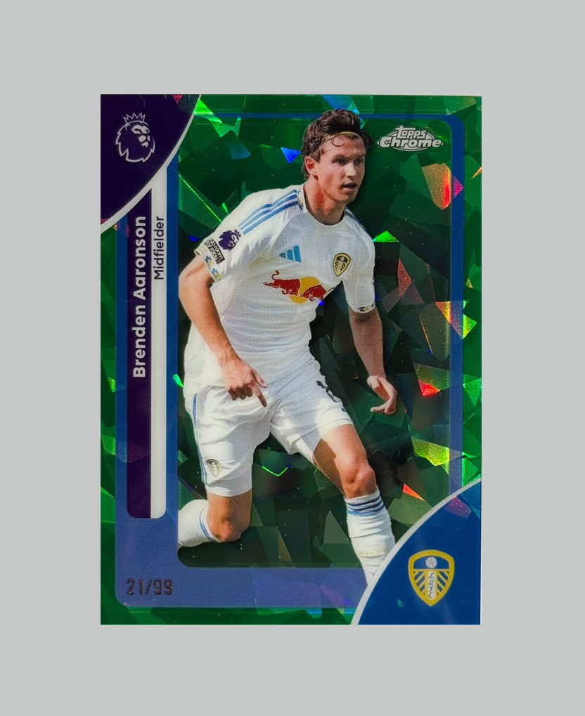 Topps Chrome Premier League 2026 Brenden Aaronson 21/99 Sapphire
