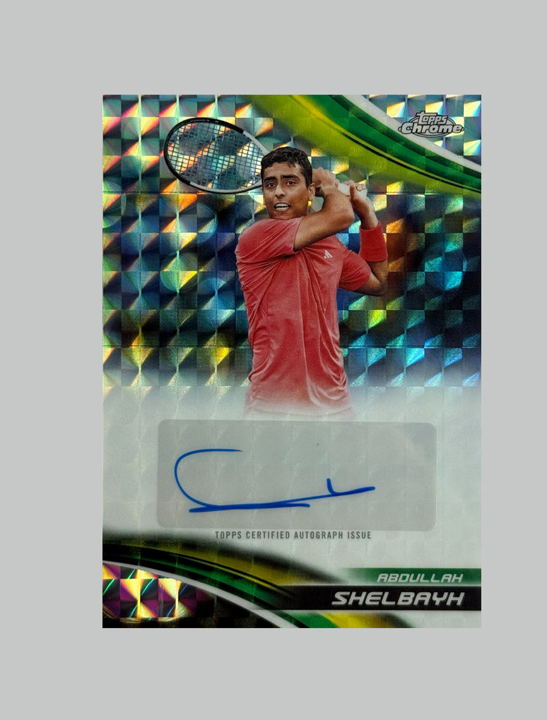 Topps Chrome Tennis 2025 Abdullah Shelbayh Geometric Refractor Auto