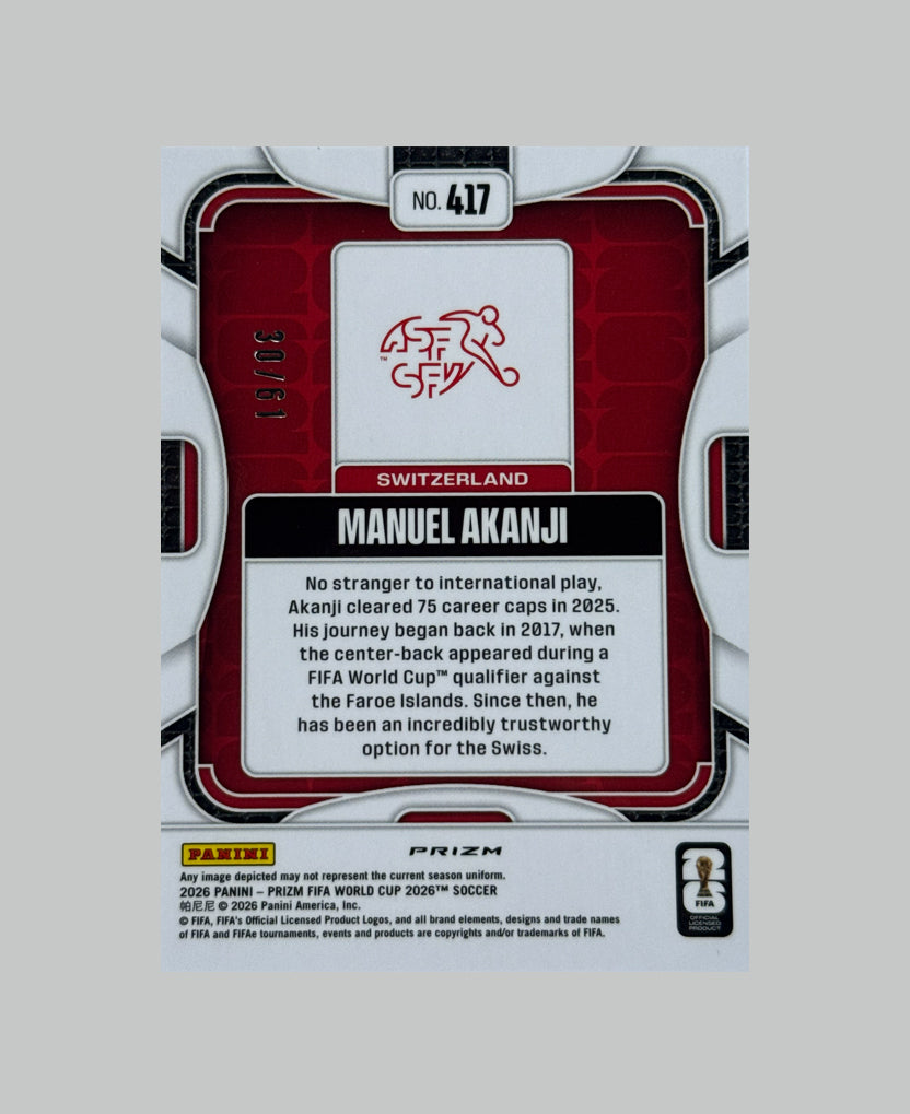 Panini Prizm World Cup 2026 Manuel Akanji 30/61