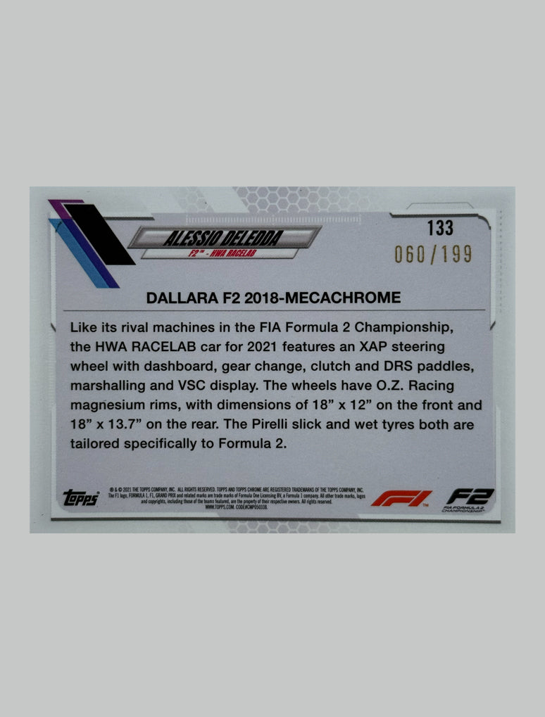 Topps Chrome F1 2021 Alessio Deledda 060/199