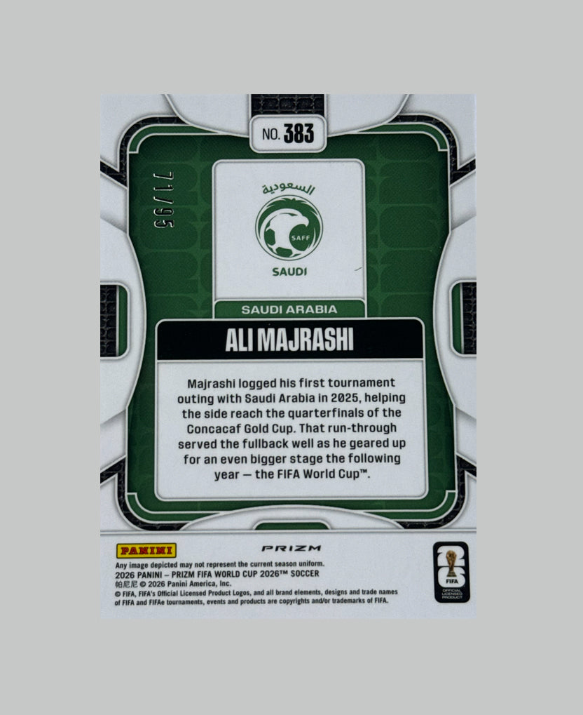 Panini Prizm World Cup 2026 Ali Majrashi (RC) 71/95