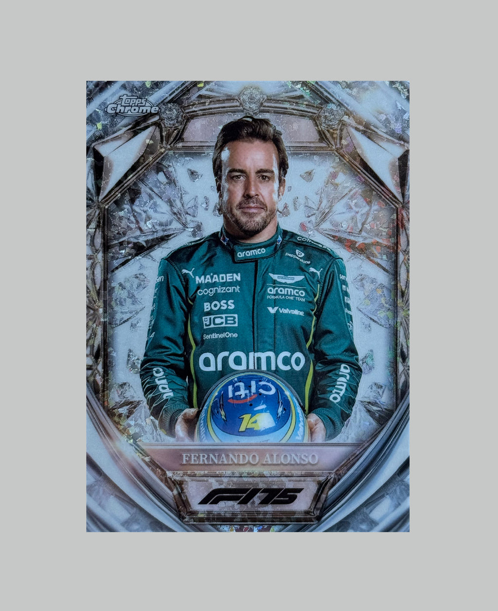 Topps Chrome F1 2025 Diamond 75th Anniversary Fernando Alonso Portrait
