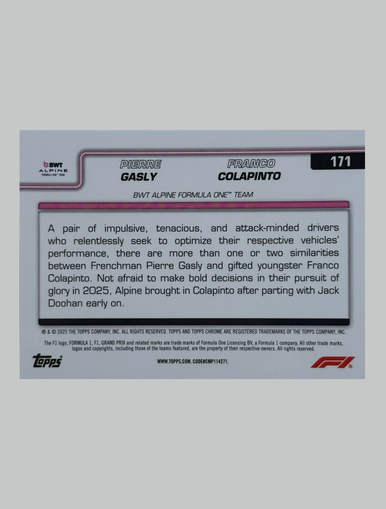Topps Chrome F1 2025 Alpine Duo 171/299
