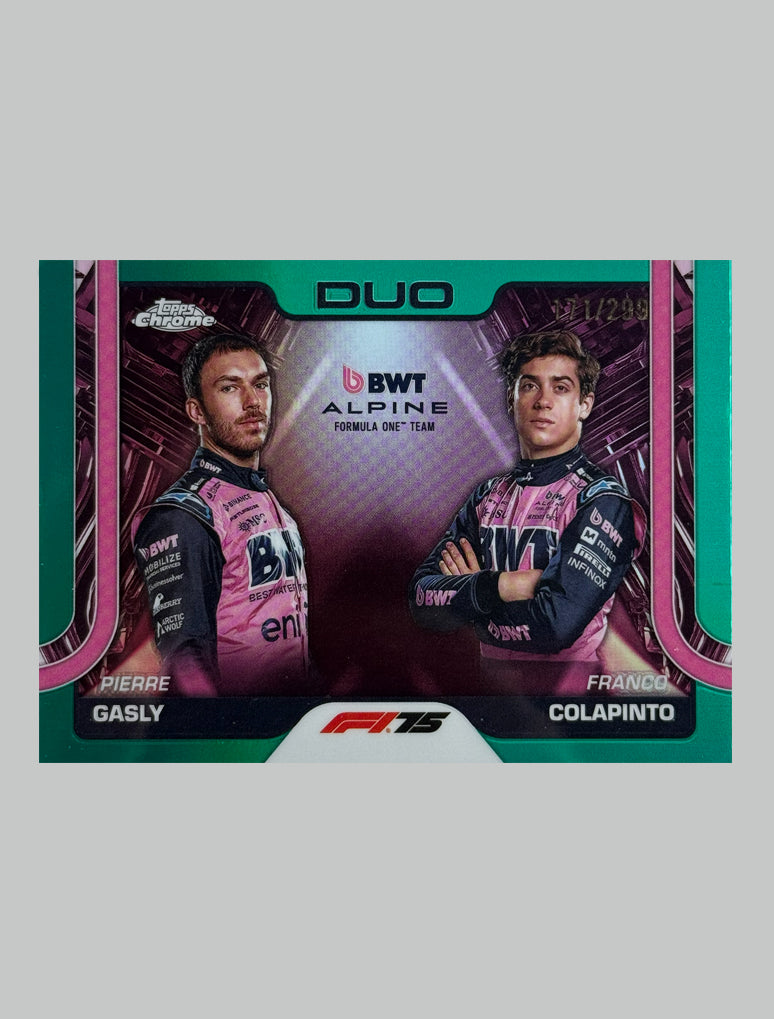 Topps Chrome F1 2025 Alpine Duo 171/299