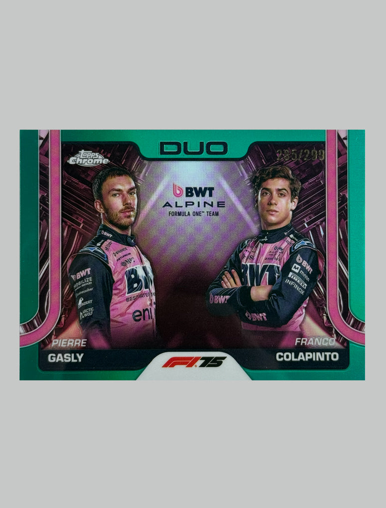 Topps Chrome F1 2025 Alpine Duo 285/299