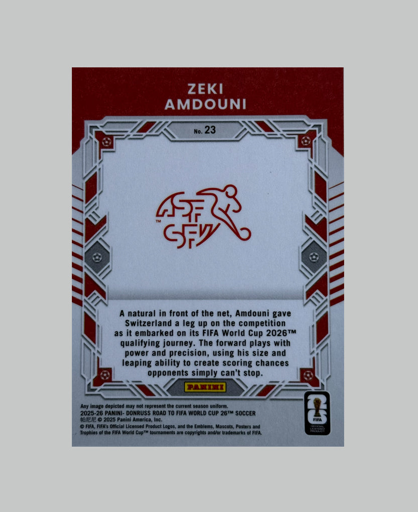 Panini Donruss Road to World Cup 2025-26 Zeki Amdouni Elite Series 87/99