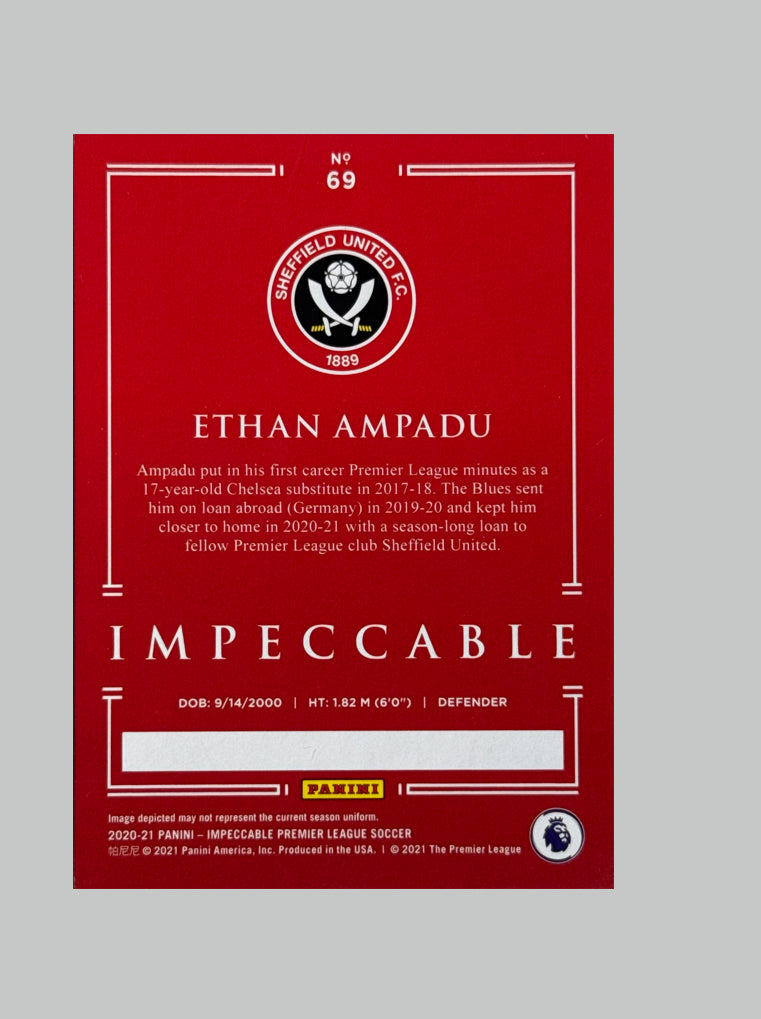 Panini Impeccable 2020-21 Ethan Ampadu 13/35