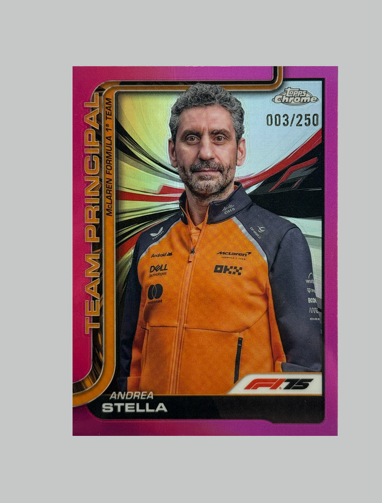 Topps Chrome F1 2025 Andrea Stella 003/250