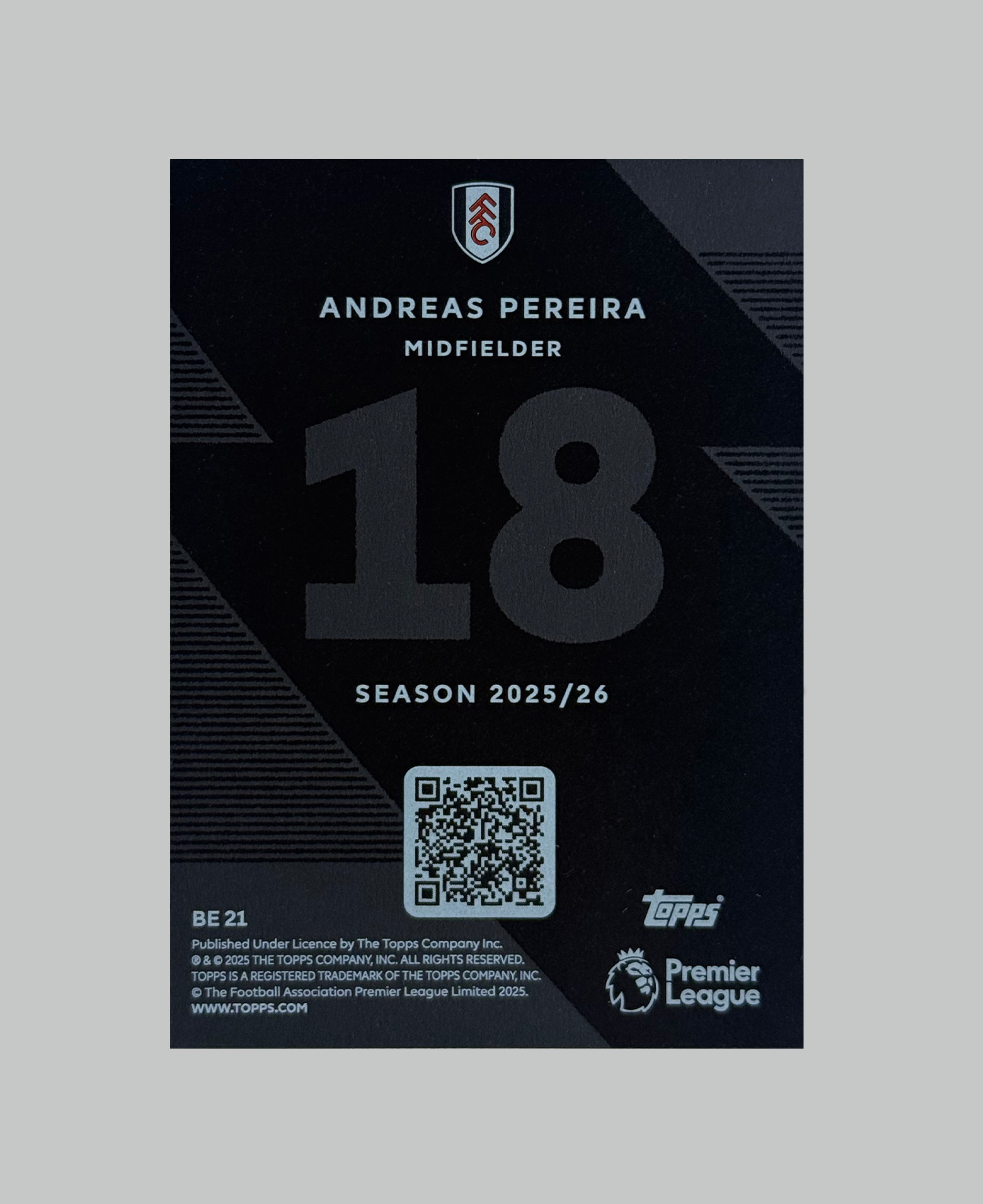 Topps Premier League 2025/26 Andreas Pereira Black Edge