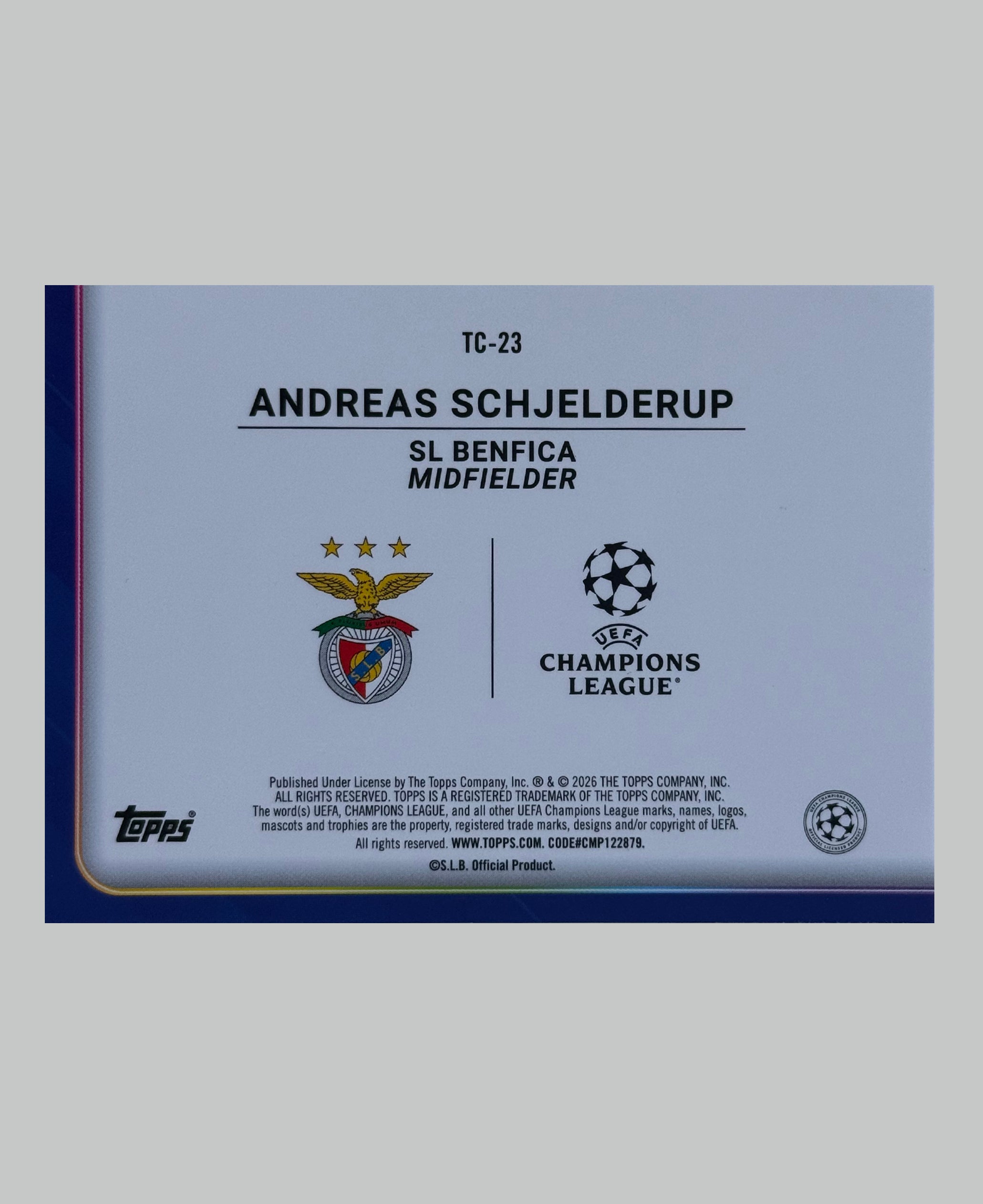 Topps UCC 2025-26 Andreas Schjelderup Trophy Chasers