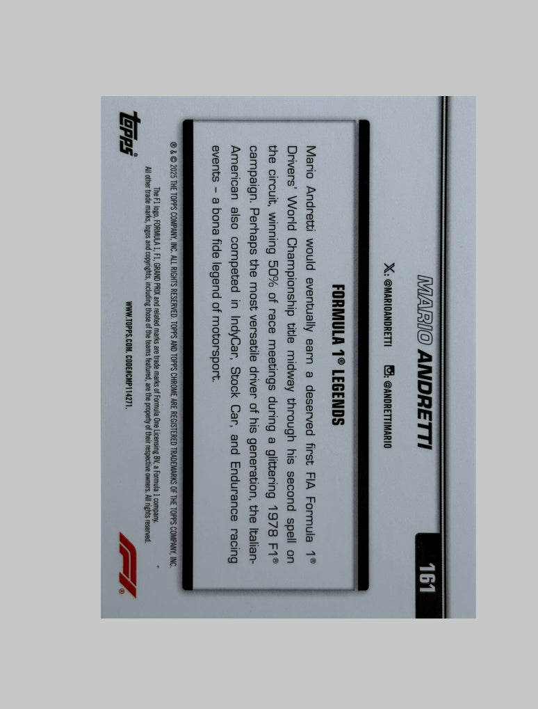 Topps Chrome F1 2025 Mario Andretti 031/150