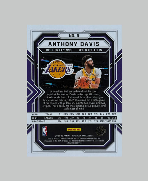 Panini Obsidian 2021-22 Anthony Davis