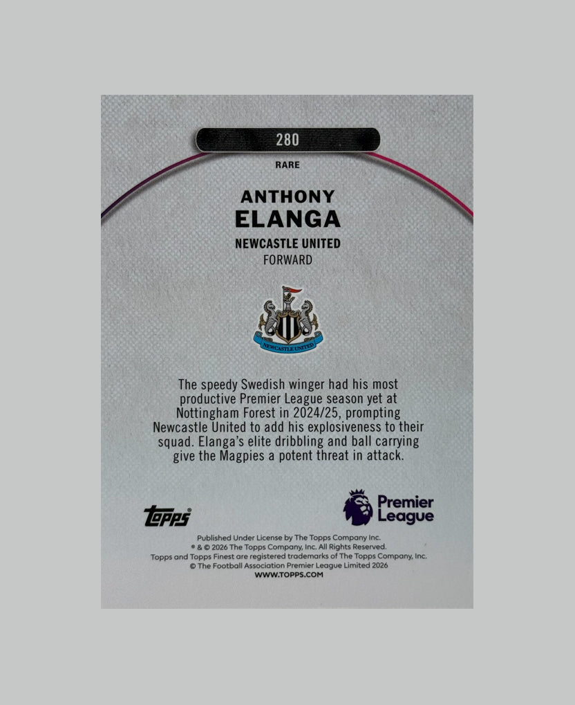 Topps Finest Premier League 2026 Anthony Elanga 15/99