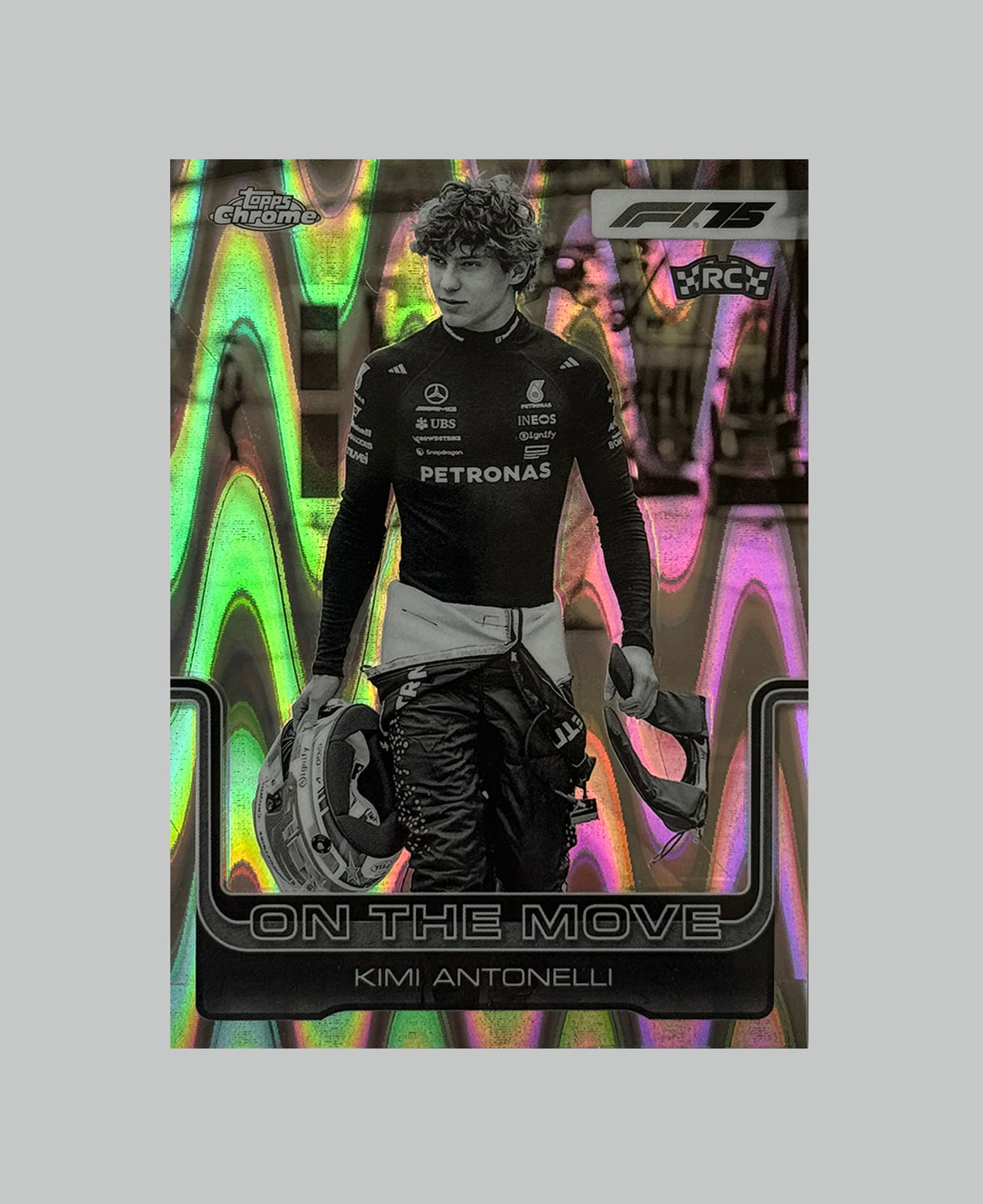 Topps Chrome F1 2025 Kimi Antonelli (RC) RayWave On The Move