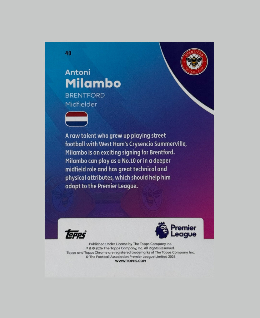 Topps Chrome Premier League 2026 Antoni Milambo 14/50
