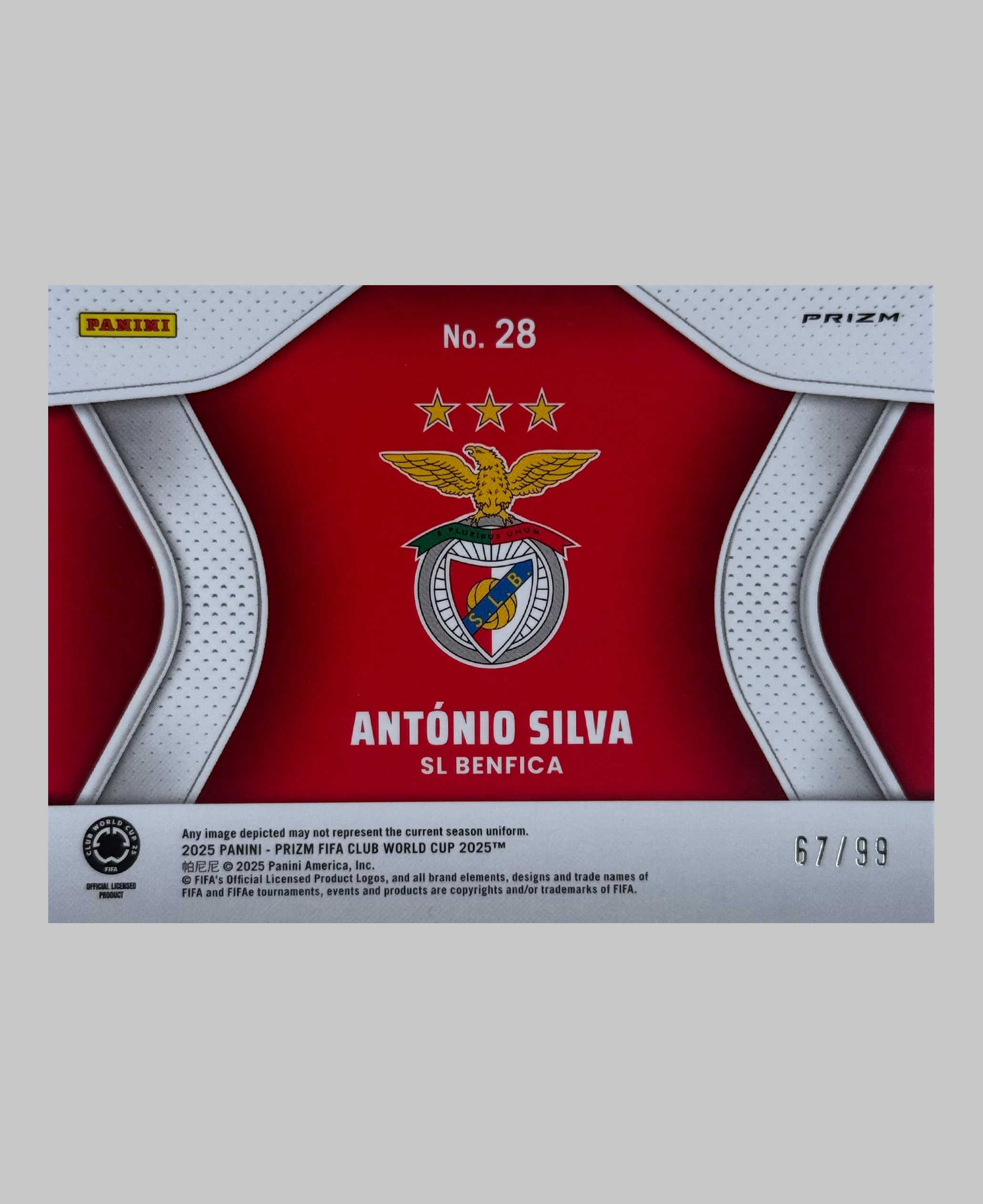 Panini Prizm Club World Cup Antonio Silva Continental Contenders 67/99