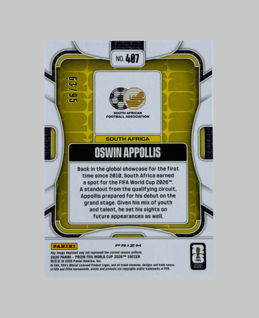 Panini Prizm World Cup 2026 Oswin Appollis (RC) 63/95