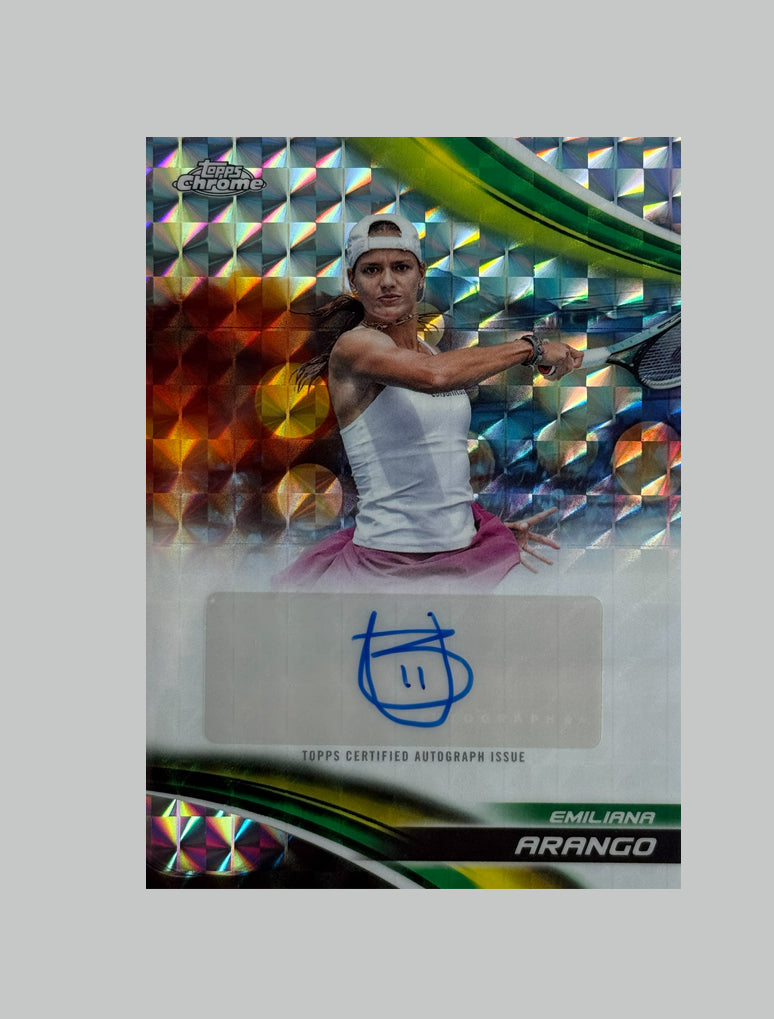 Topps Chrome Tennis 2025 Emiliana Arango Geometric Refractor Auto