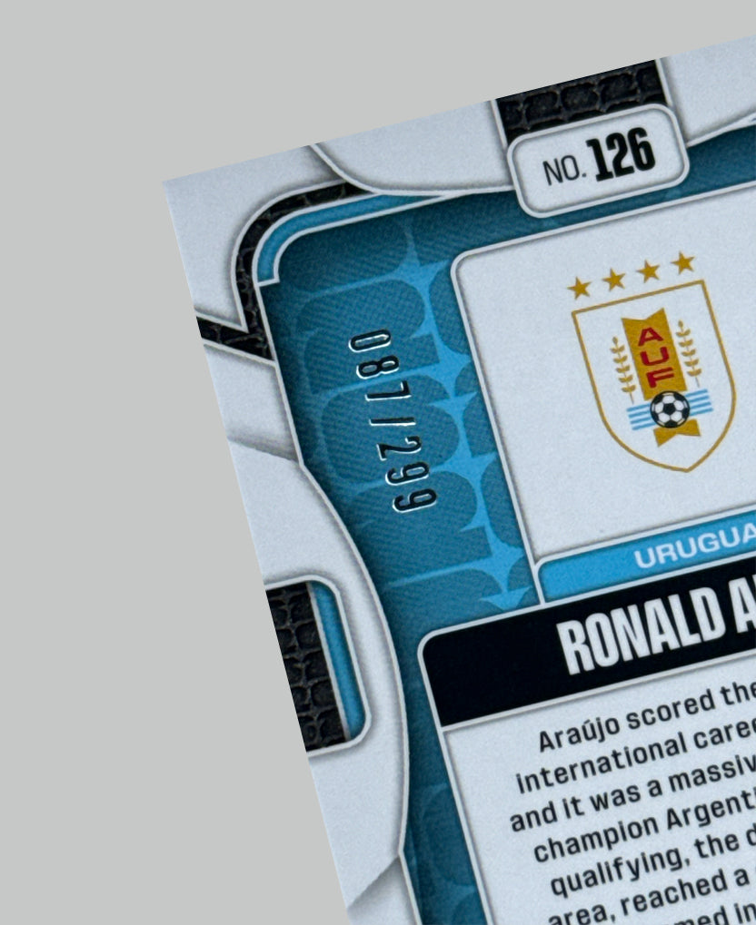 Panini Prizm World Cup 2026 Ronald Araujo 087/299