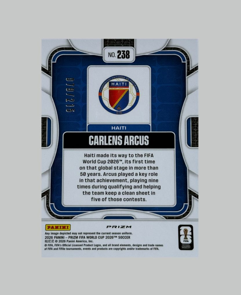 Panini Prizm World Cup 2026 Carlens Arcus (RC) 079/215