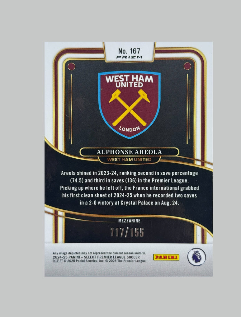 Panini Select Premier League 2024-25 Alphonse Areola 117/155