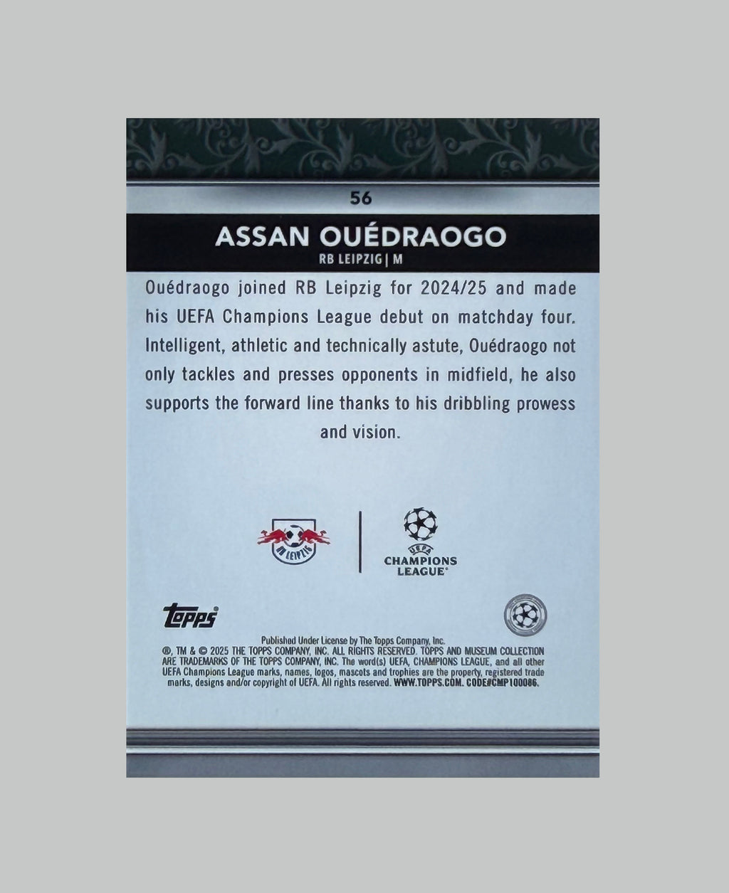 Topps Museum Collection 2024-25 Assan Ouedraogo (RC)