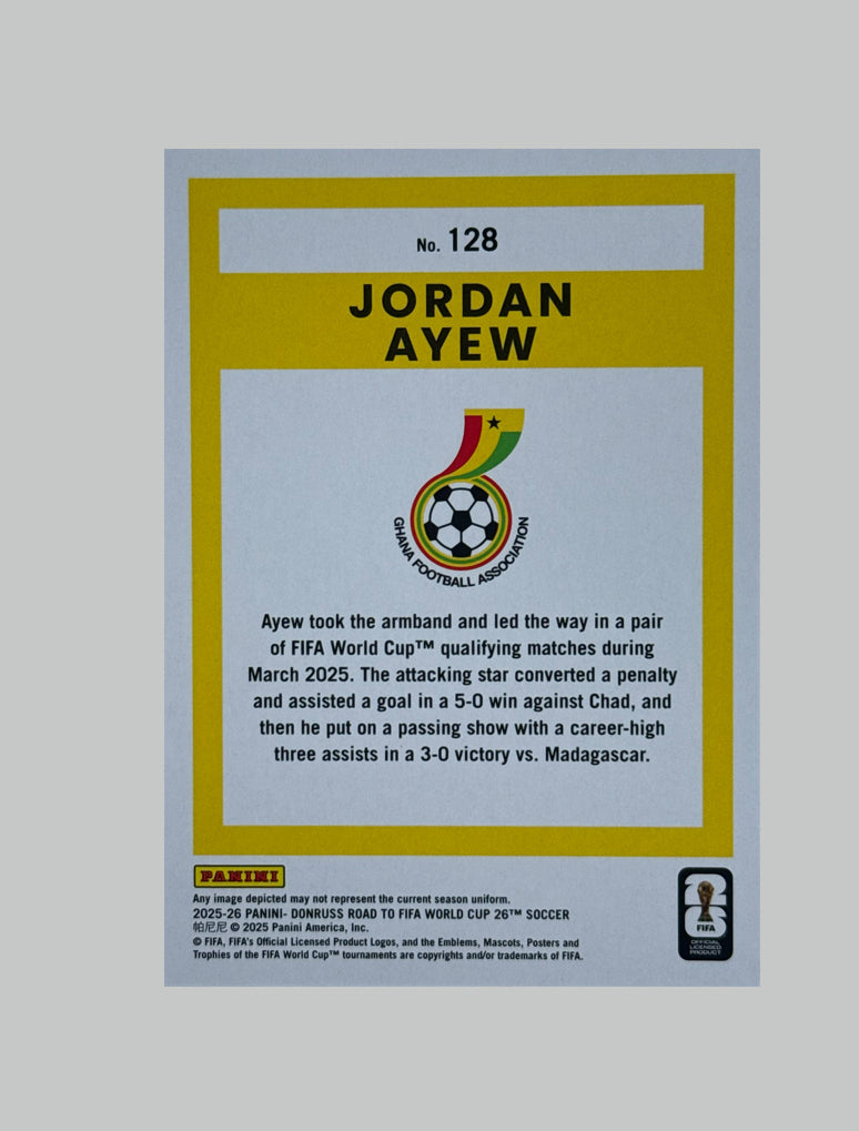 Panini Donruss Road to World Cup 2025-26 Jordan Ayew 38/99
