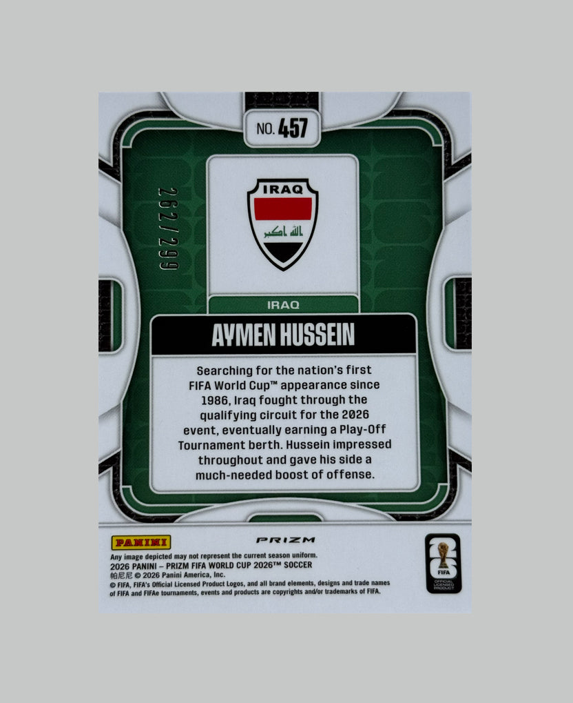 Panini Prizm World Cup 2026 Aymen Hussein (RC) 262/299