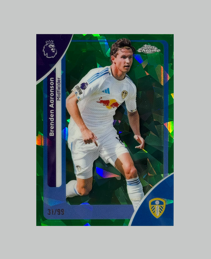 Topps Chrome Premier League 2026 Brenden Aaaronson 31/99 Sapphire