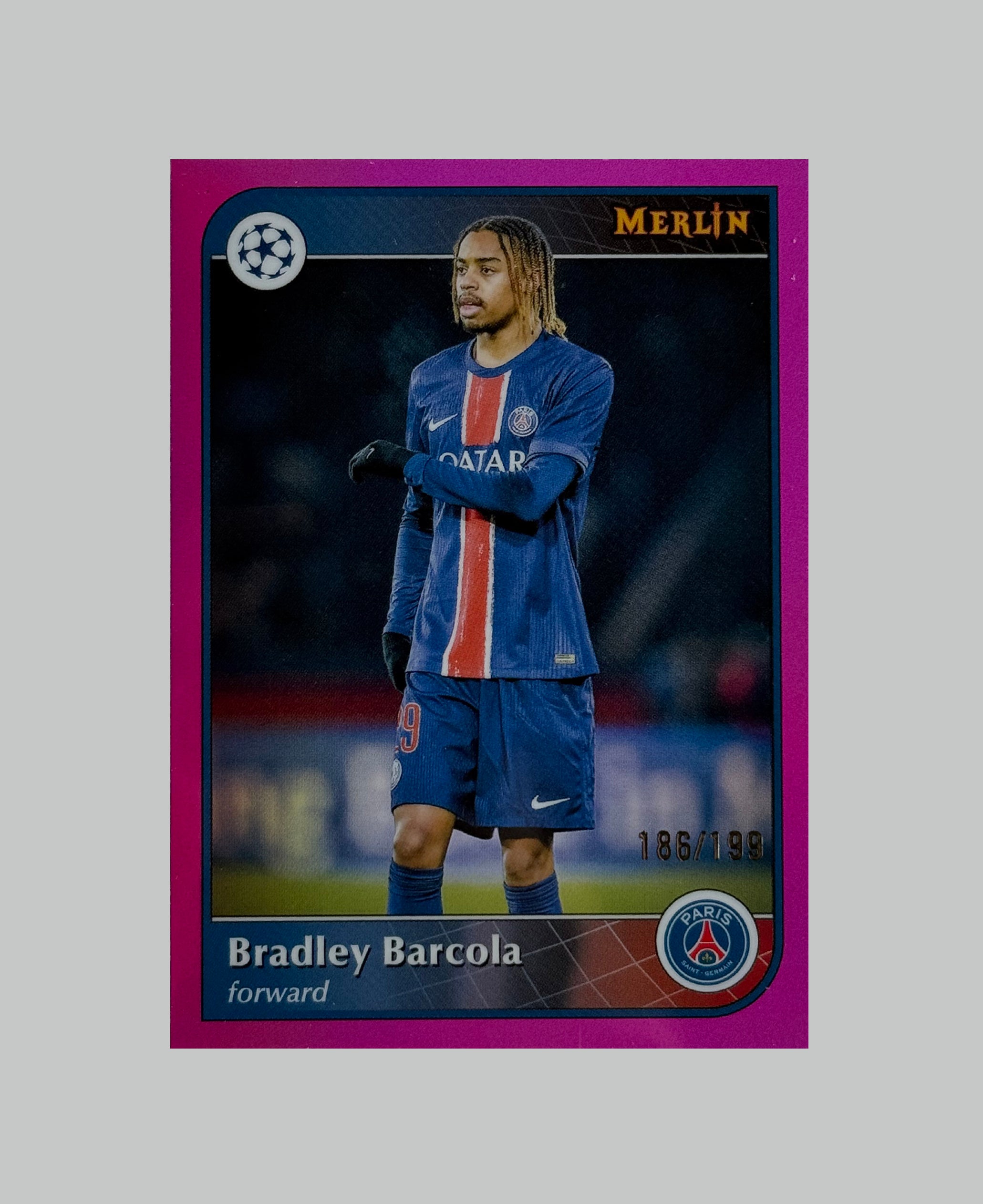 Topps Merlin 2024-25 Bradley Barcola 186/199