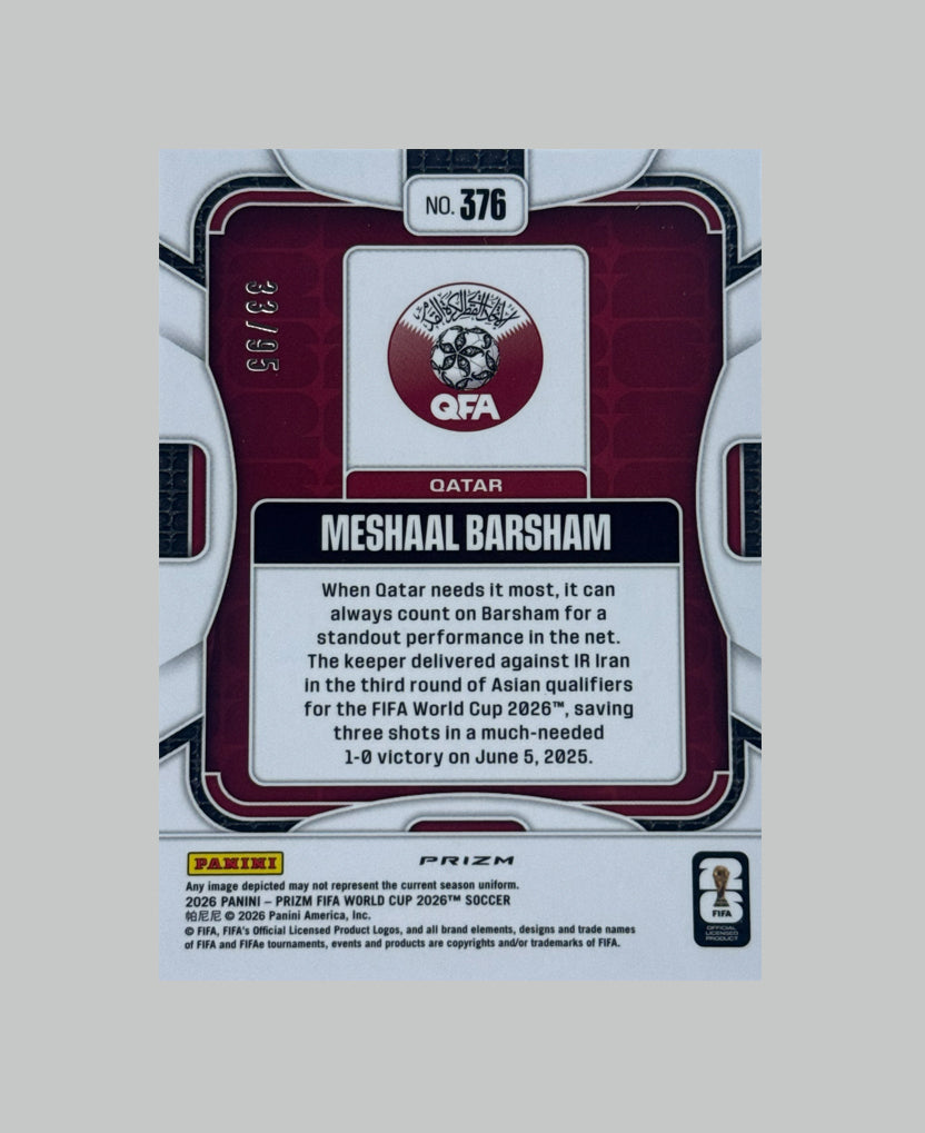 Panini Prizm World Cup 2026 Meshaal Barsham 33/95