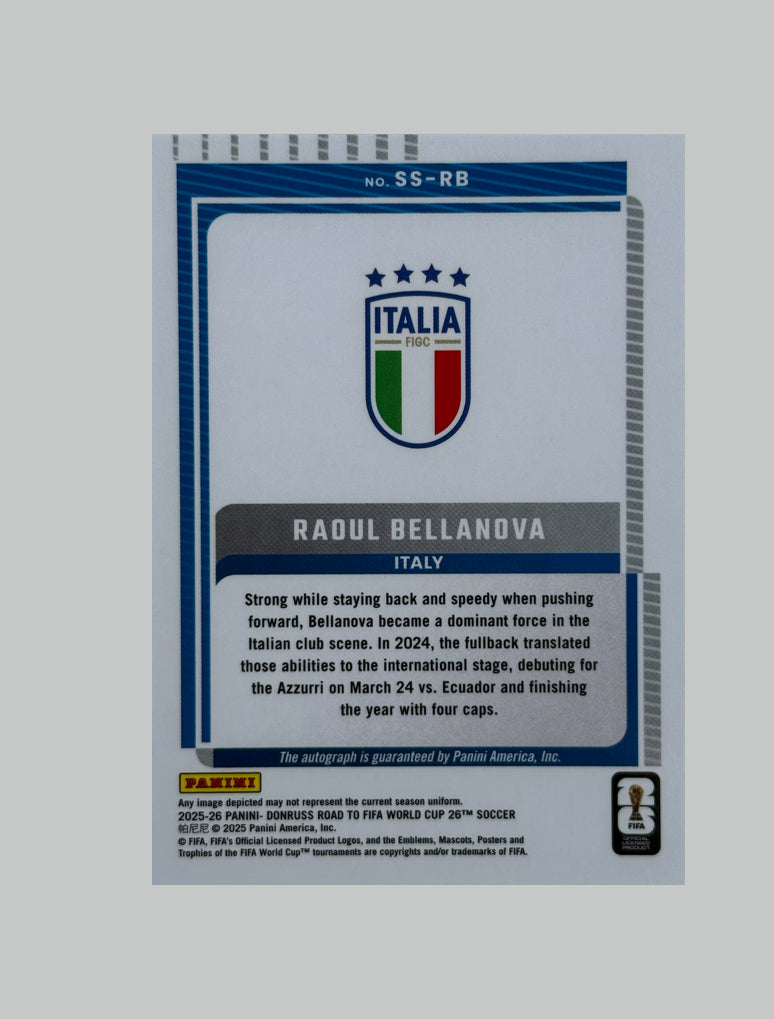 Panini Donruss Road to World Cup 2025-26 Raoul Bellanova Auto