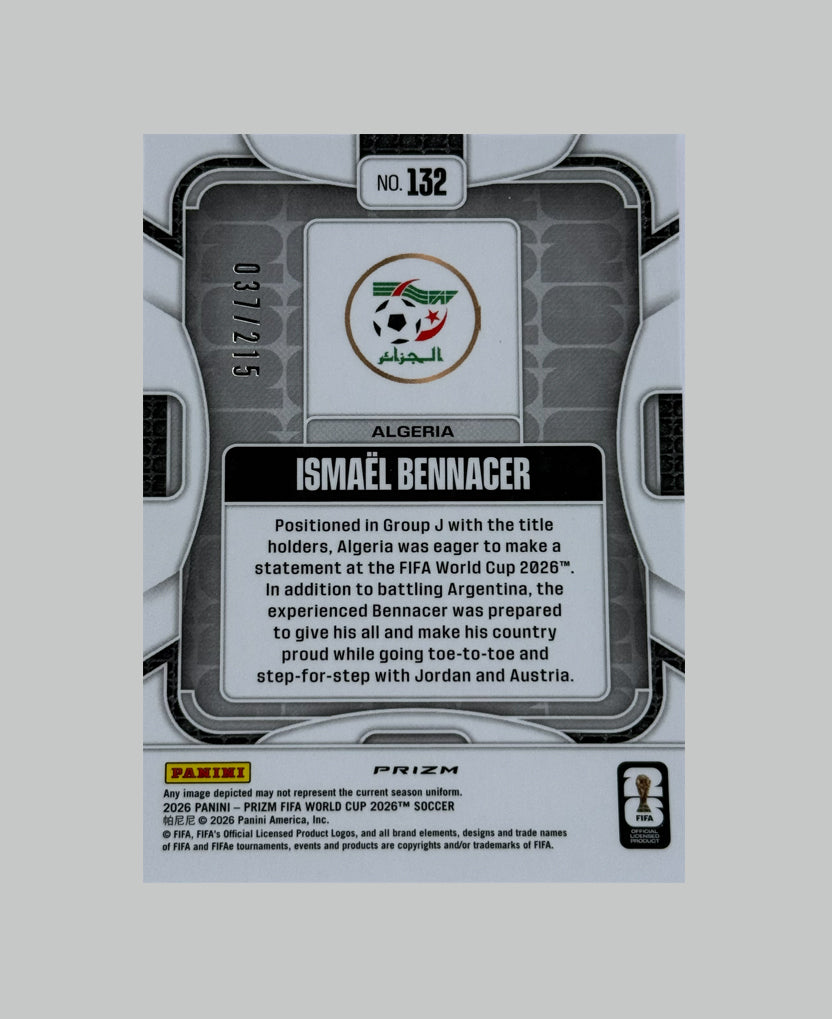 Panini Prizm World Cup 2026 Ismael Bennacer 037/215