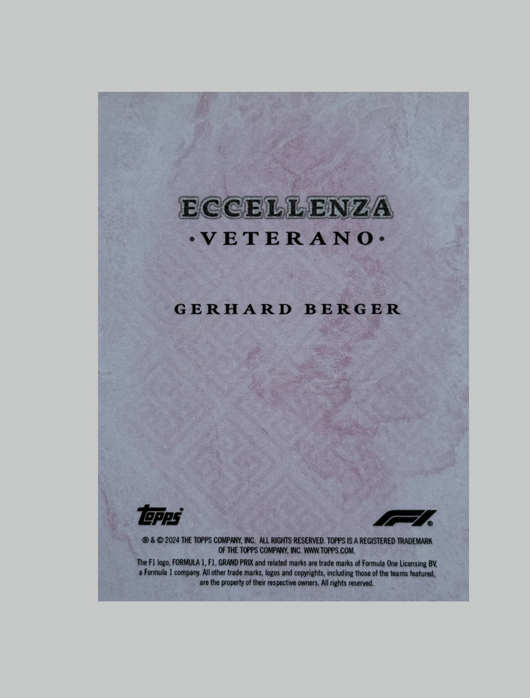 Topps F1 Ecellenza 2024 Gerhard Berger 57/75