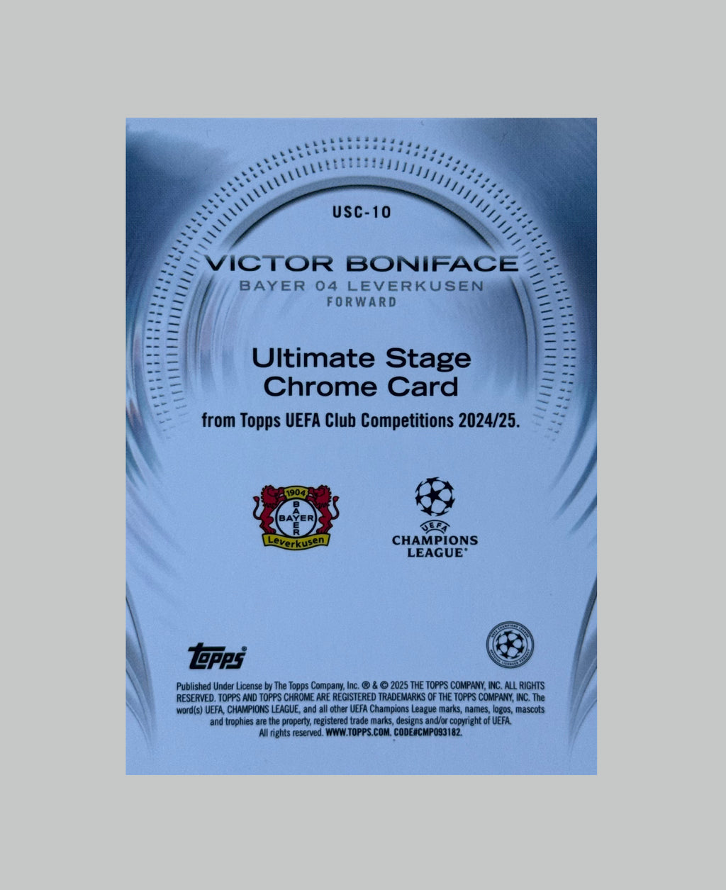 Topps UCC 2024-25 Victor Boniface 153/199 Ultimate Stage