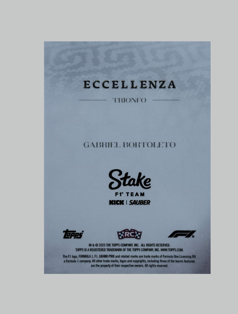 Topps F1 Ecellenza 2025 Gabriel Bortoleto (RC)