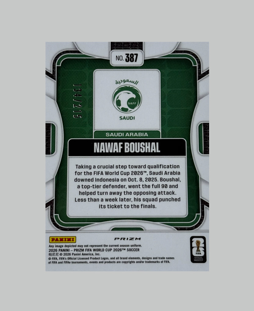 Panini Prizm World Cup 2026 Nawaf Boushal 134/215