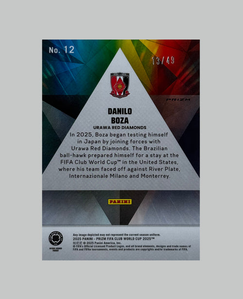 Panini Prizm Club World Cup Danilo Boza Prizmatic (RC) 13/49