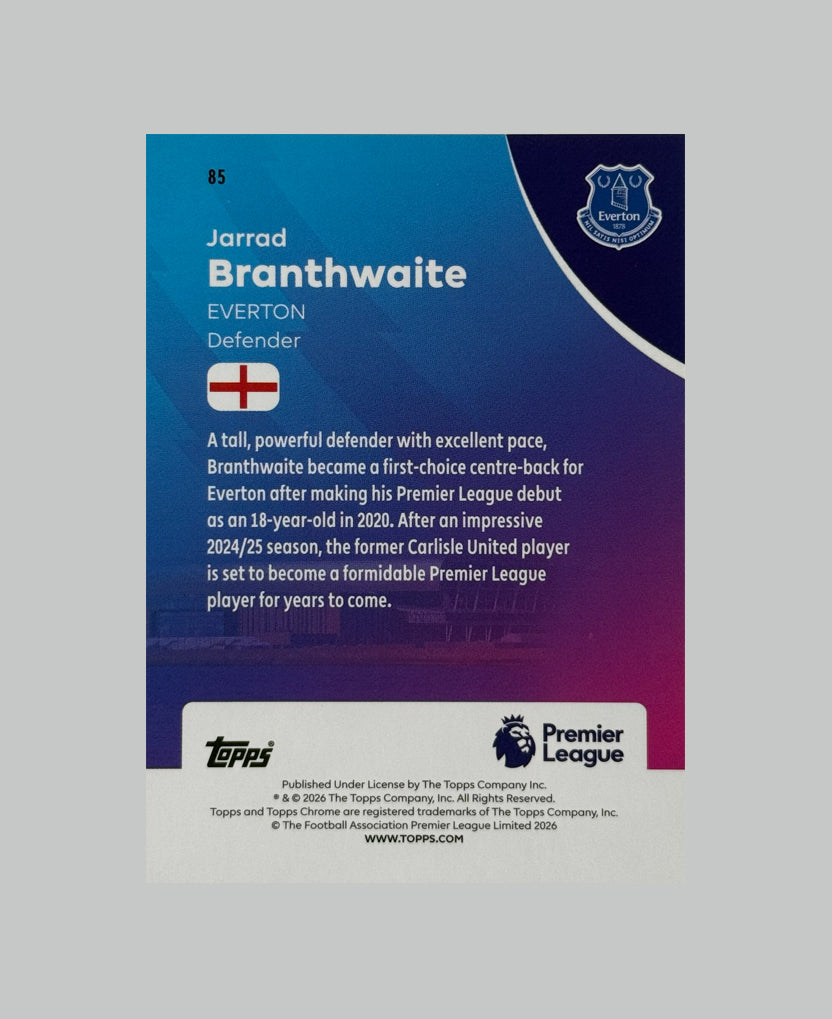 Topps Chrome Premier League 2026 Jarrad Branthwaite 53/75