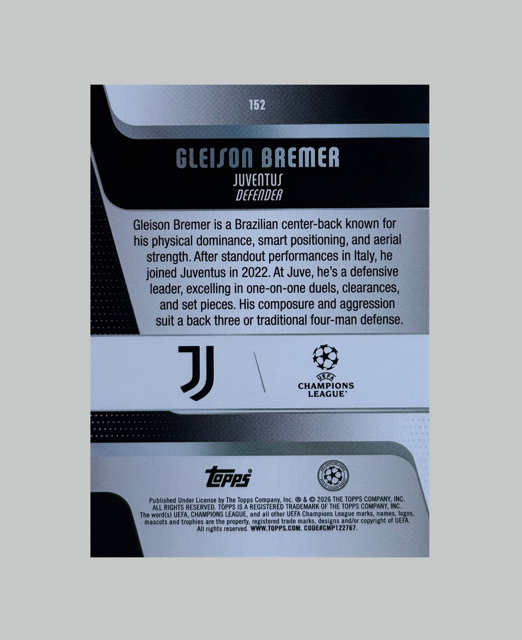 Topps UCC 2025-26 Gleison Bremer 104/150