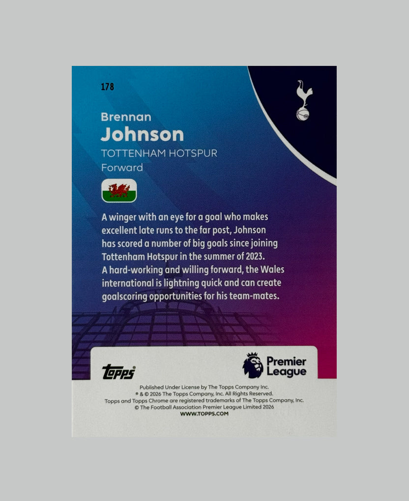 Topps Chrome Premier League 2026 Brennan Johnson 119/199
