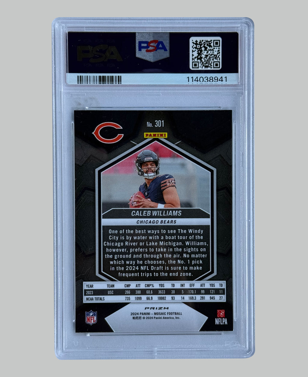 Panini Mosaic 2024 Caleb Williams PSA 9