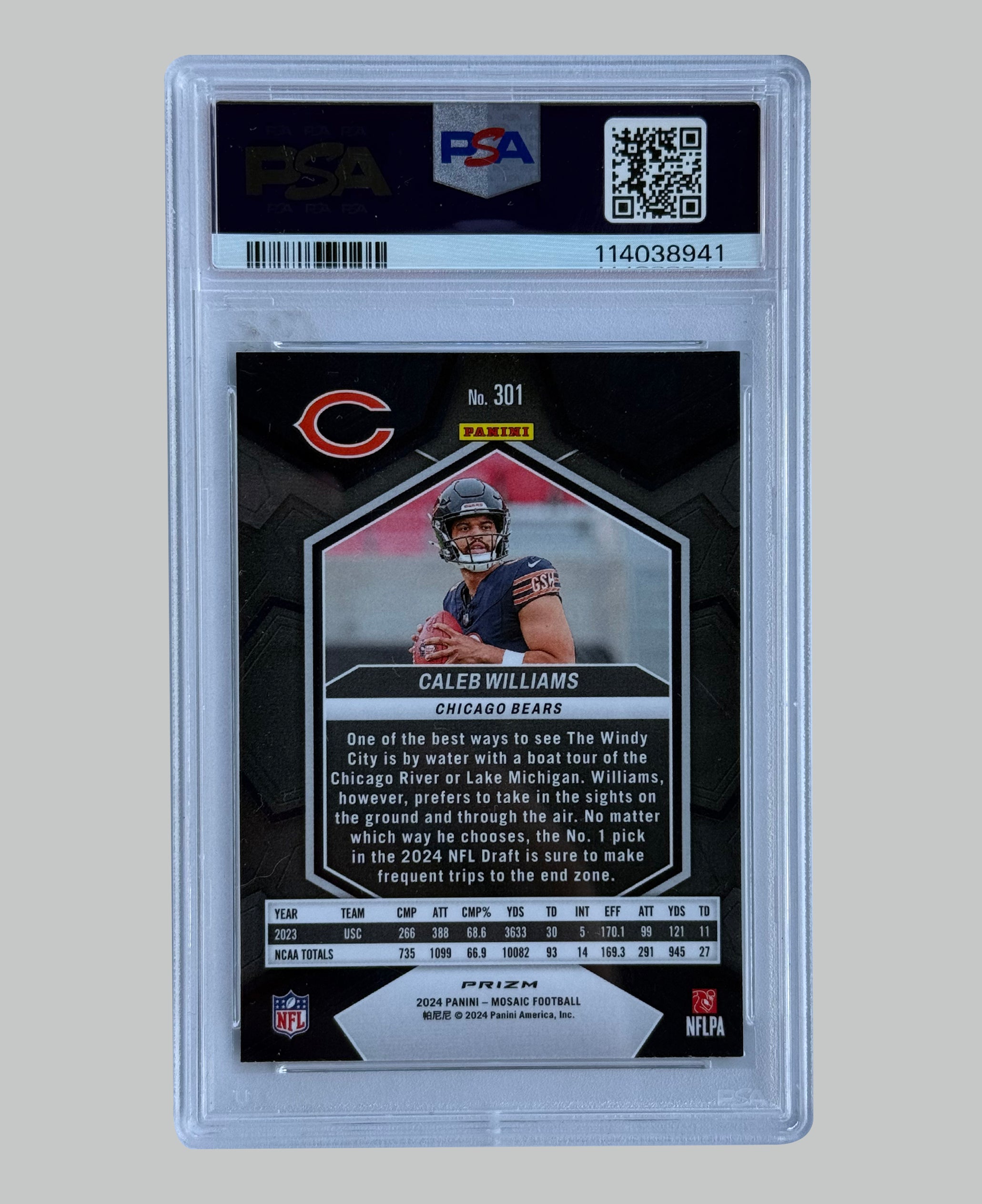Panini Mosaic 2024 Caleb Williams PSA 9