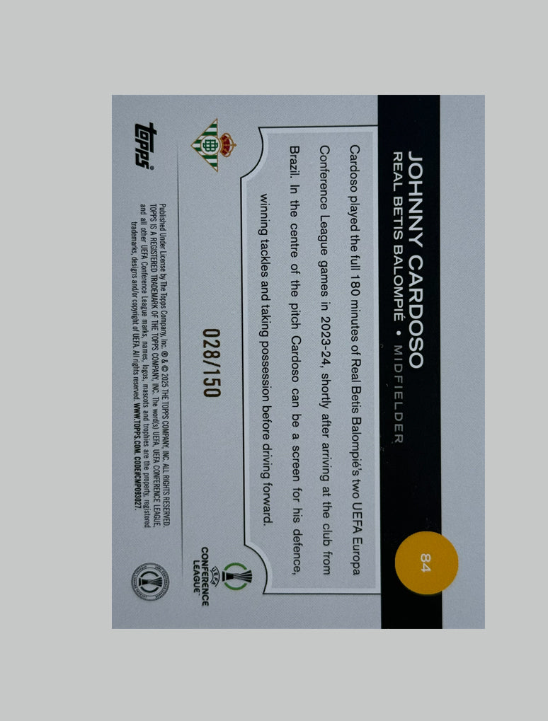 Topps UCC 2024-25 Johnny Cardoso 028/150