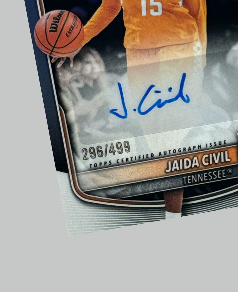Topps Bowman U 2025-26 Jaida Civil 1st 296/499 Auto