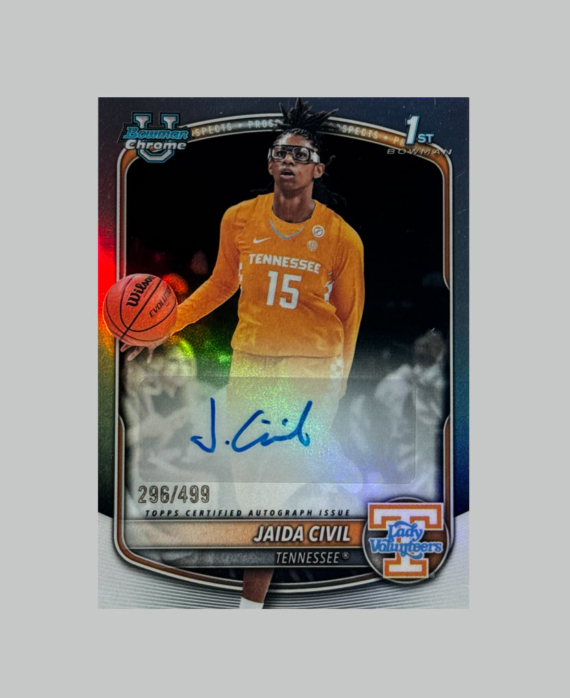 Topps Bowman U 2025-26 Jaida Civil 1st 296/499 Auto