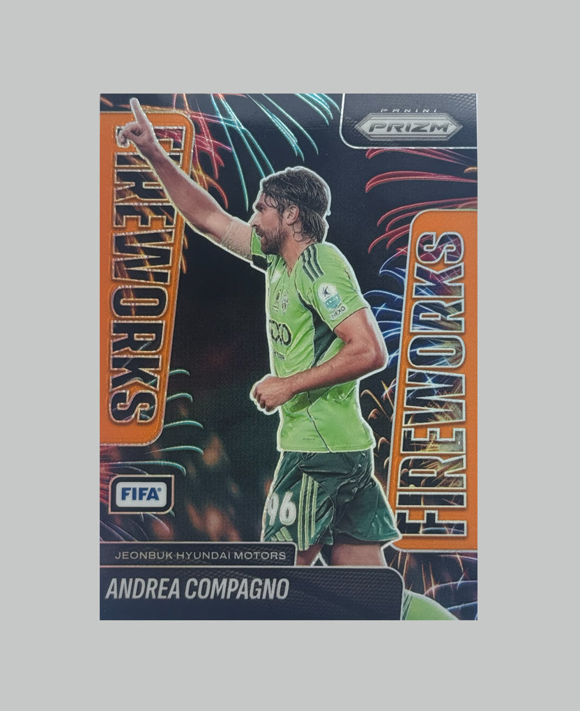 Panini Prizm FIFA 2025-26 Andrea Compagno Fireworks 05/25