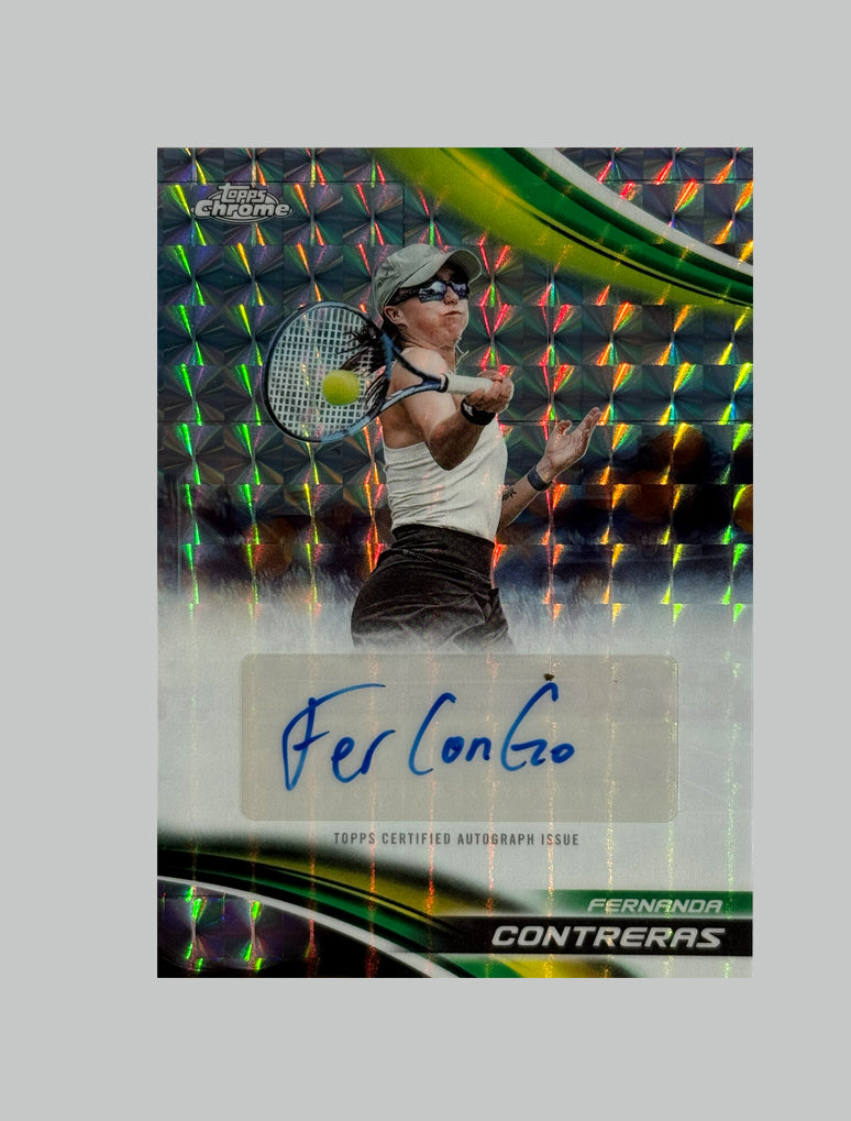 Topps Chrome Tennis 2025 Fernanda Contreras Geometric Refractor Auto