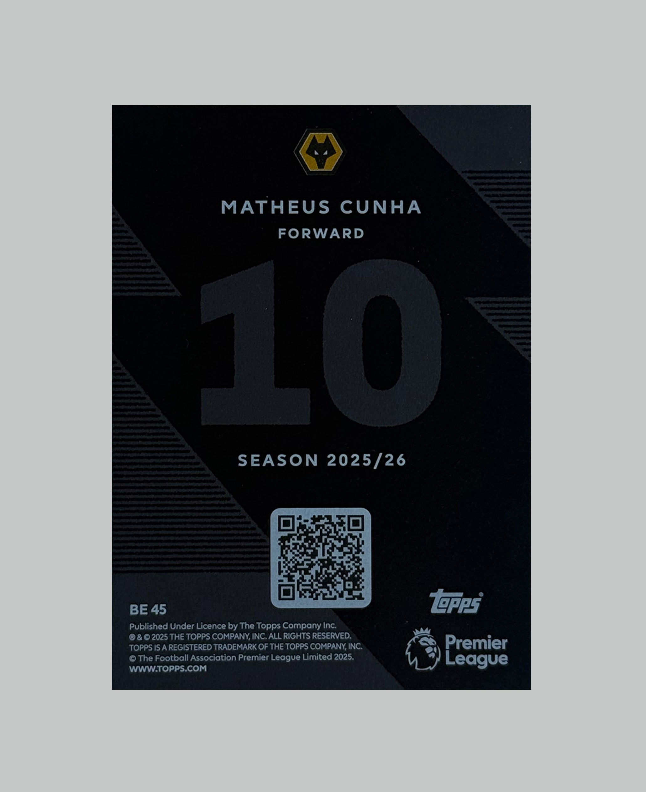 Topps Premier League 2025/26 Matheus Cunha Black Edge