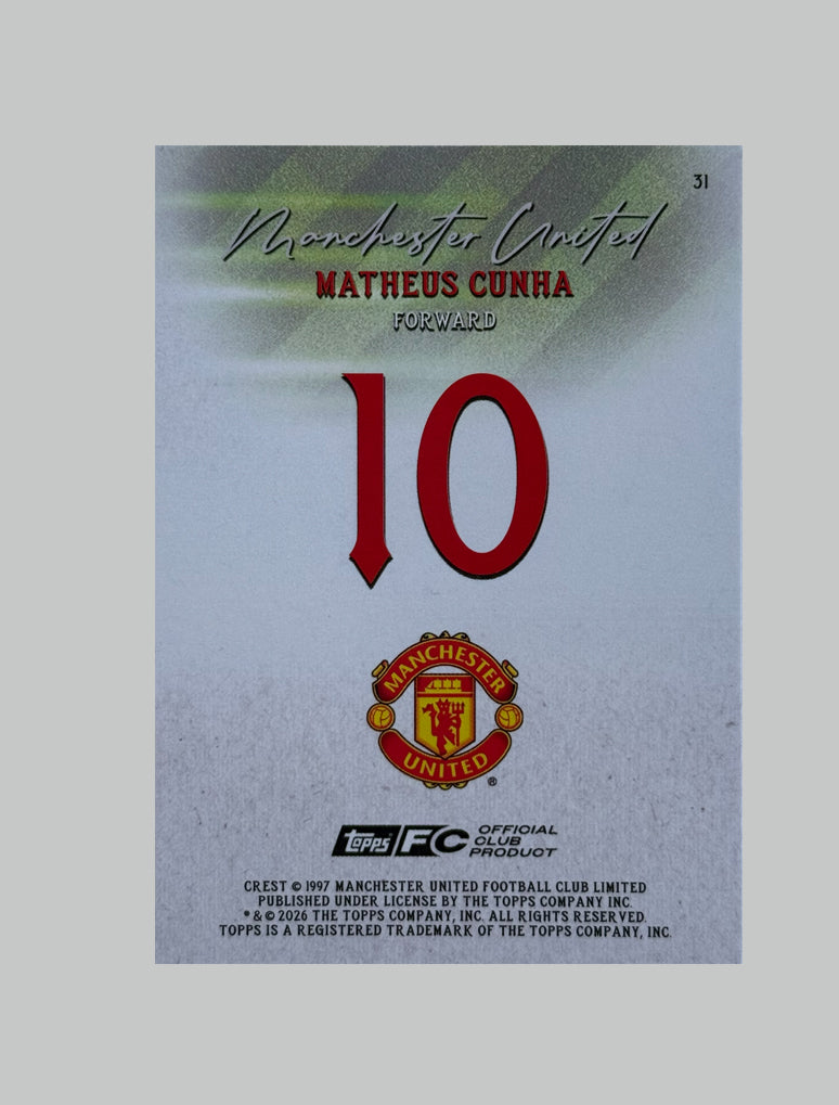 Topps Manchester United Team Set Matheus Cunha 062/199